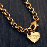 Collana in bronzo "oro" - Chiave cuore piccola